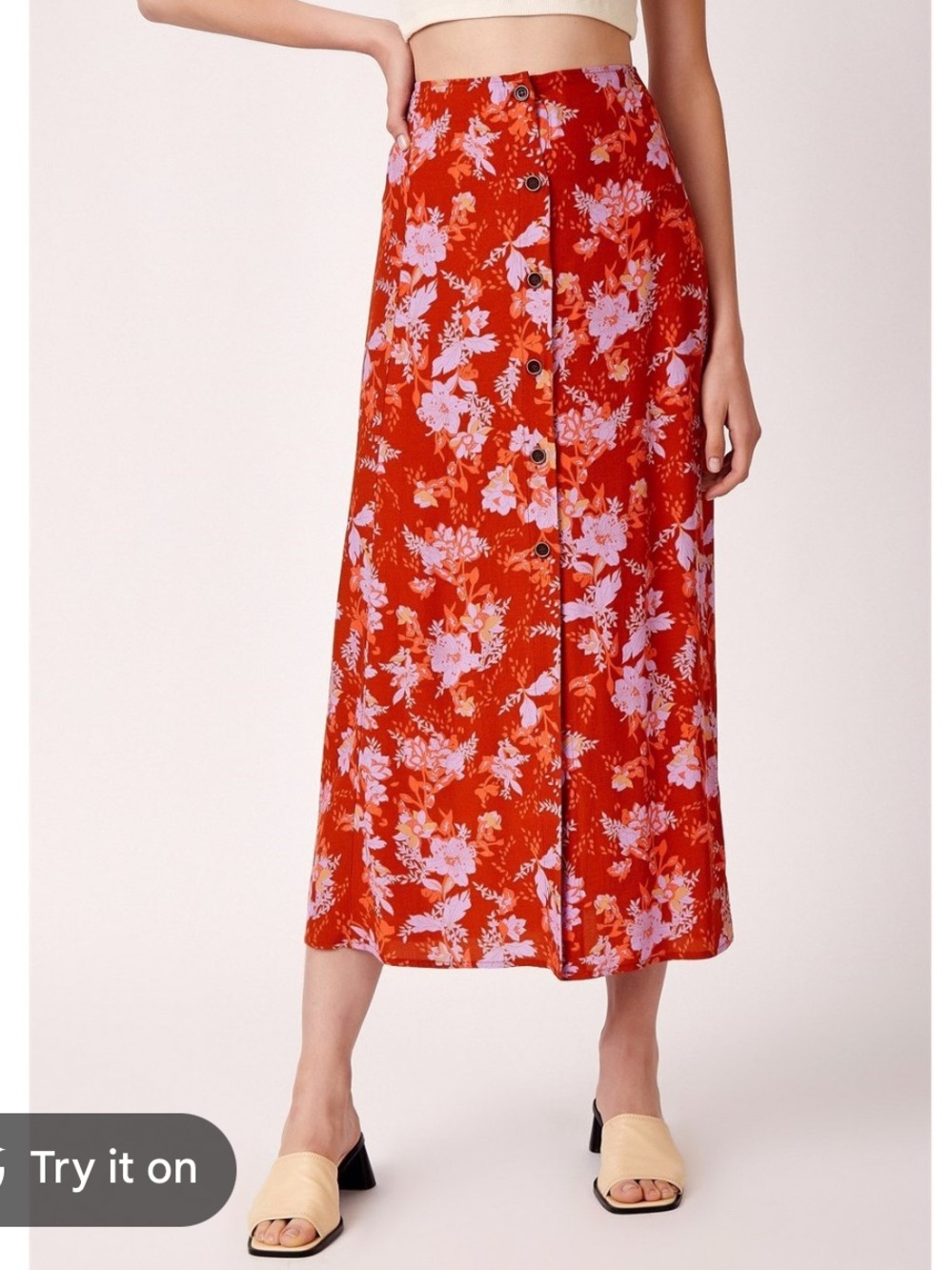 Free People retro love midi skirt